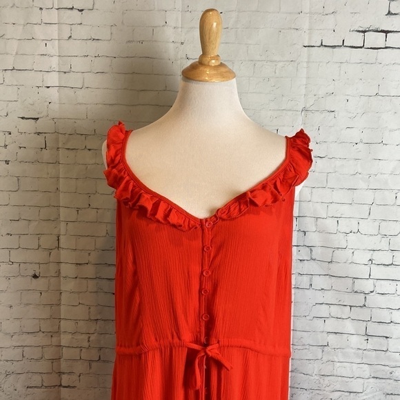 City Chic High Low Tigerlily Ruffle Maxi Dress Size 14 XS Feminine Vacation Sexy - Picture 6 of 15
